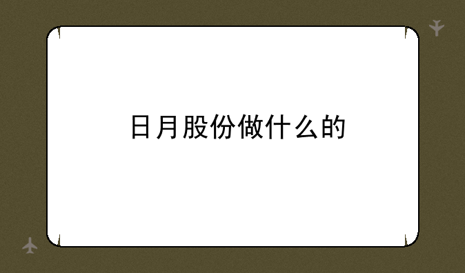 日月股份做什么的