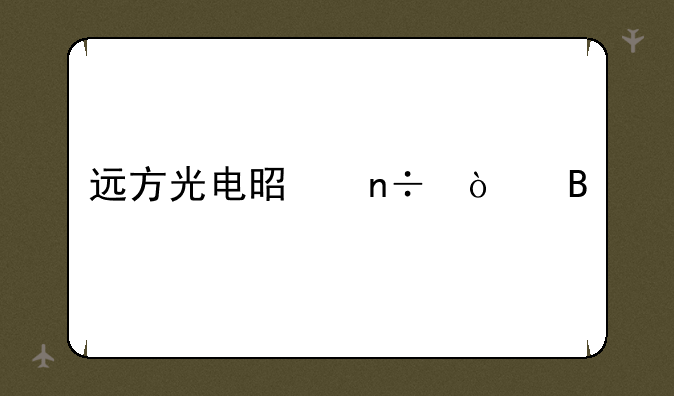 远方光电是国企吗