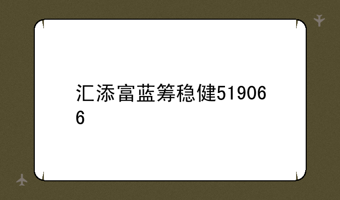 汇添富蓝筹稳健519066