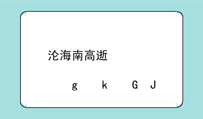 沦海南高速股票妙多少钱