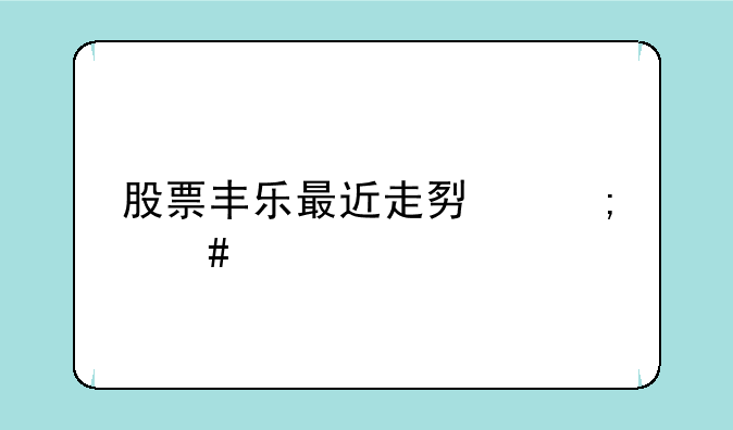 股票丰乐最近走势怎么样